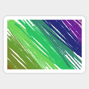 Colorful stripes - green and blue Magnet